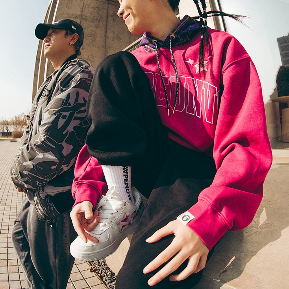 Streetwear lifestyle hoodie styling