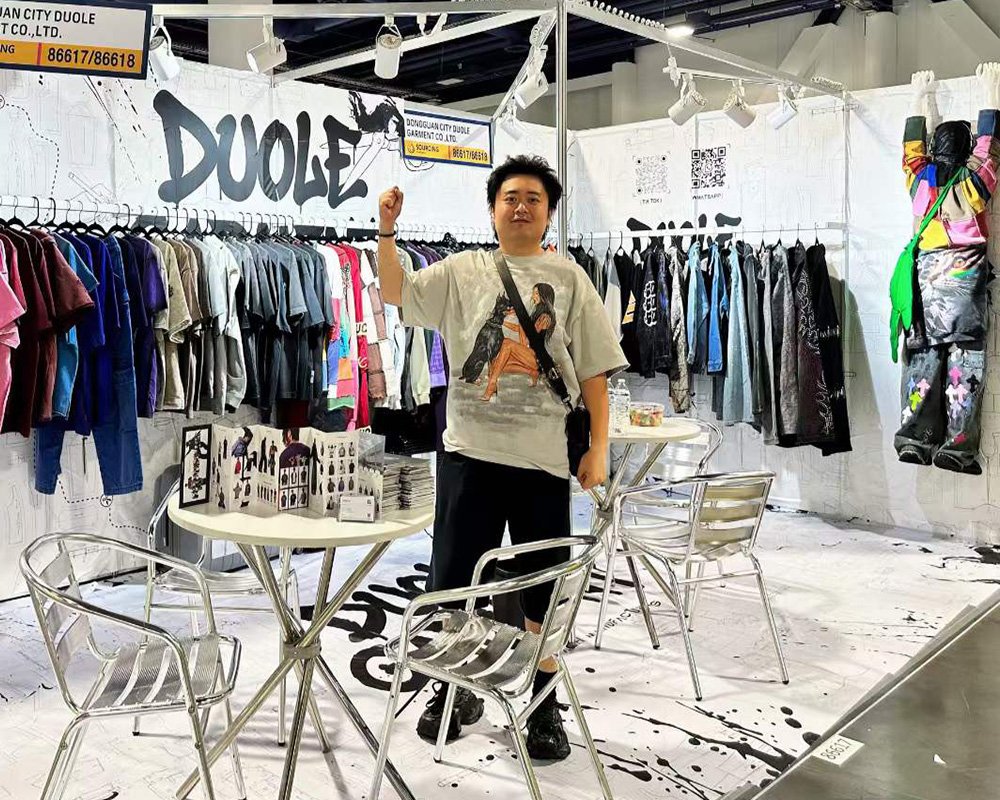 DOLUXE booth at MAGIC Show Las Vegas 2026 with thermochromic and photochromic streetwear samples