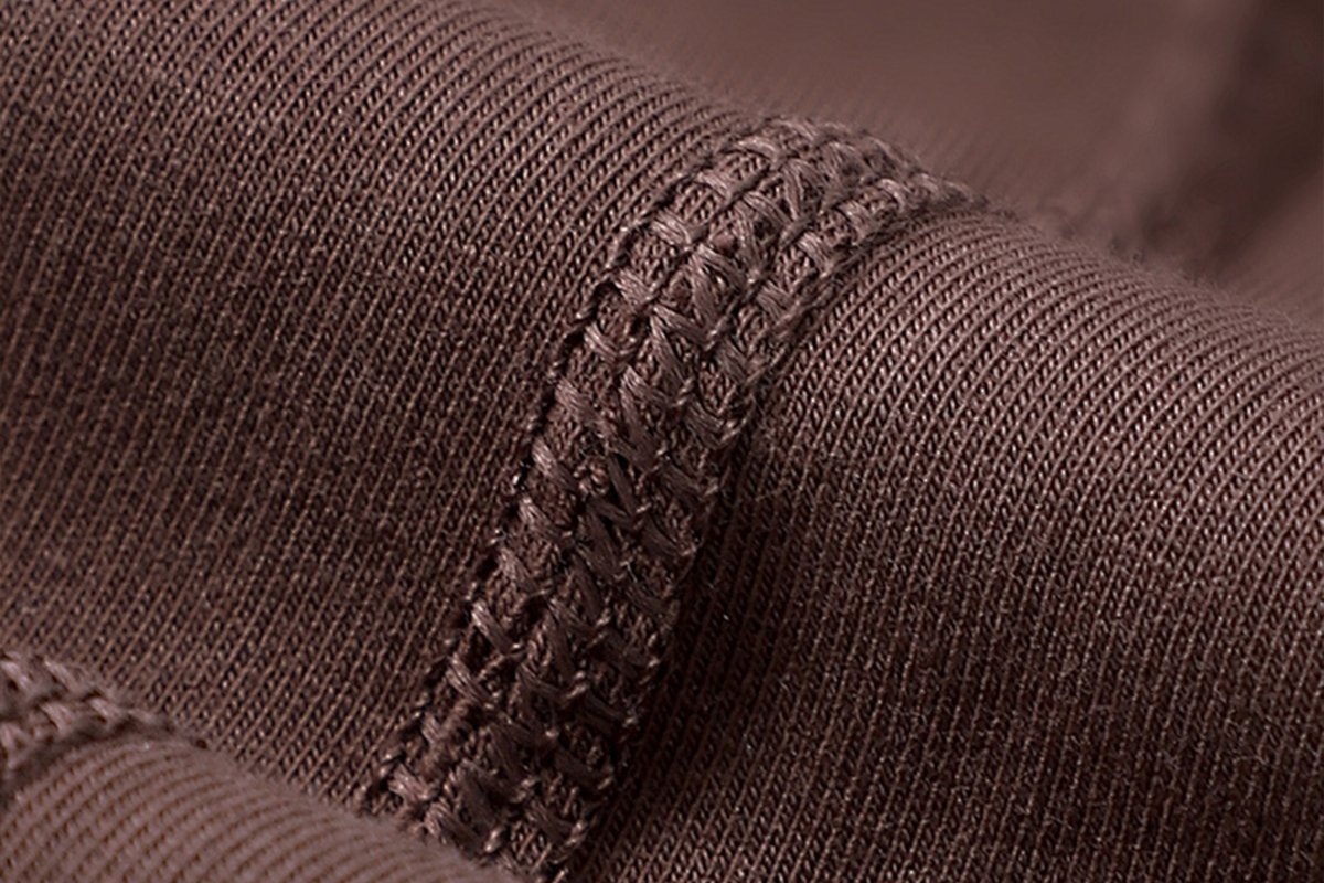 Macro view of premium heavyweight jersey texture