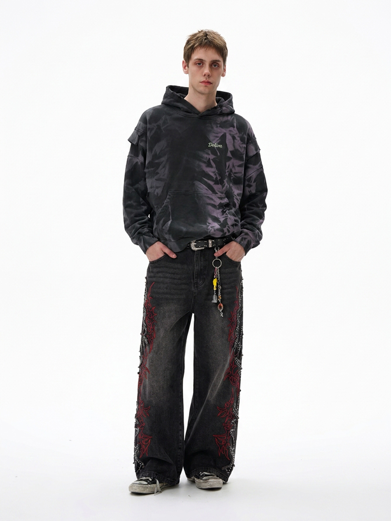 Tie-Dye Printed Hoodie (Front)