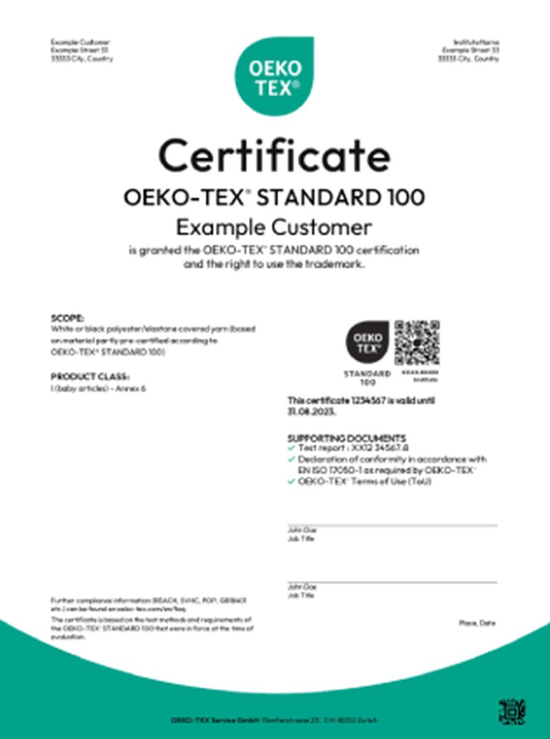 OEKO-TEX Certificate