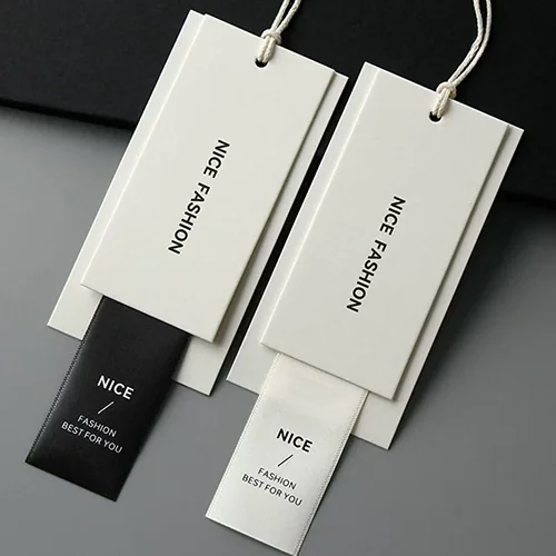 Hanging label for garment branding